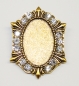 Preview: Brooch gold with Strass Jewelry blank,