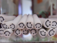 Fimo Stange Smiley weiss