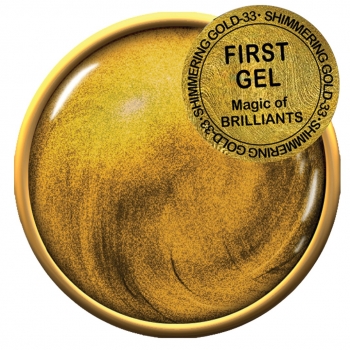 First Gel Farbgel Magic of Brilliants Shimmering gold-33, 5g