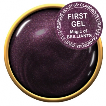 First Gel Farbgel Magic of Brilliants Glamorous Violett-35, 5g