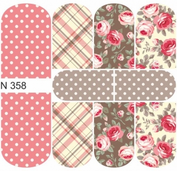 First Gel Nail Tattoo Sticker N 358