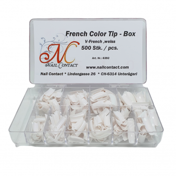 New Tips V-French weiss 500 Stk., in Box