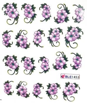 Sticker Blumen lila/blau