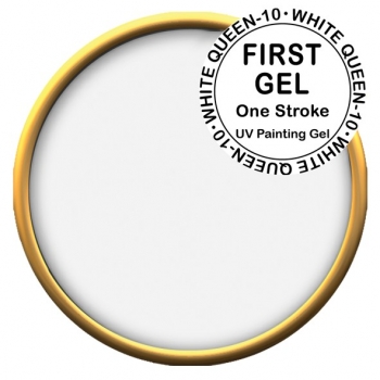 First Gel. Farbgel One Stroke Color Gel White Queen 5g.