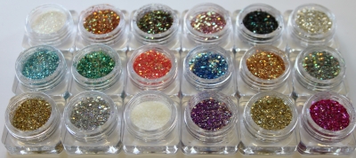 18 pcs. High Gloss Glitter Puder