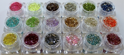 18 Stk. High Gloss Glitter Puder 2