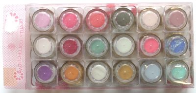 Acryl Pearl Colour Powder Set, 18 colors