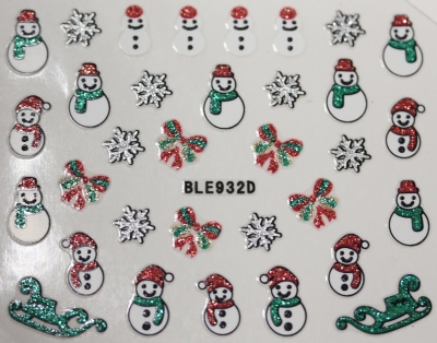 Sticker Glitter Schneemann