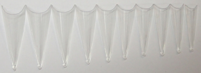 500 pcs Clear Triangle Stiletto Tips,  without box