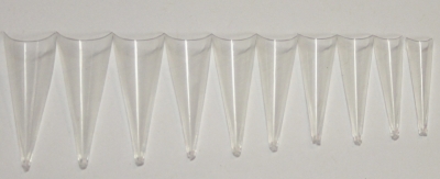 500 pcs Clear Triangle Stiletto Tips,  without box