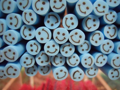 Soft Ceramic bar Smiley blue