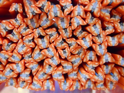 Fimo Stange Schmetterling orange