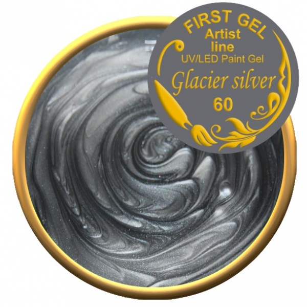 First Gel Glacier Silver-60, Artist Line, 5g ohne Schwitzschicht