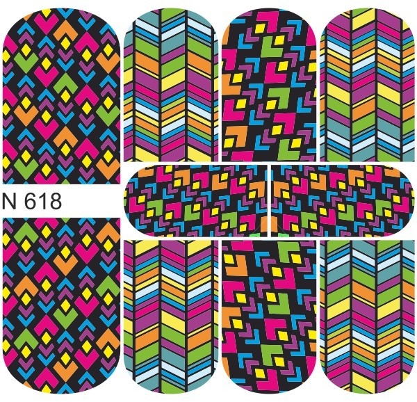 First Gel Nail Tattoo Sticker N 618