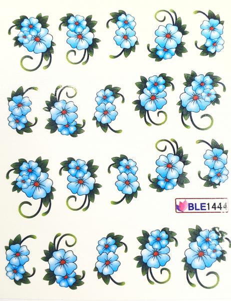 Sticker Blumen blau