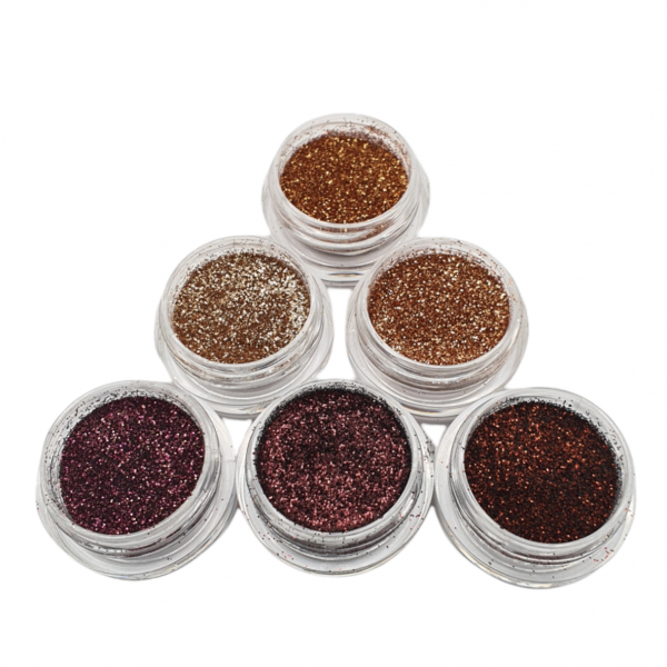 6 Stk. Glitter powder Set