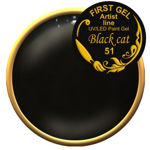 First Gel Black Cat-51, Artist Line, 5g ohne Schwitzschicht