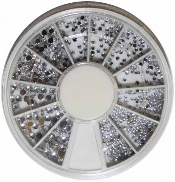 910832, Crystal Round Rhinestone clear